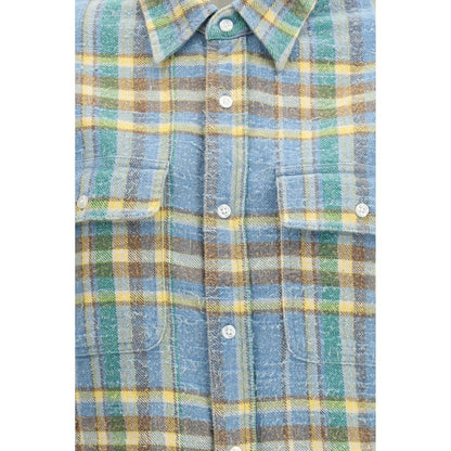 Blue Wool Pattern Shirt