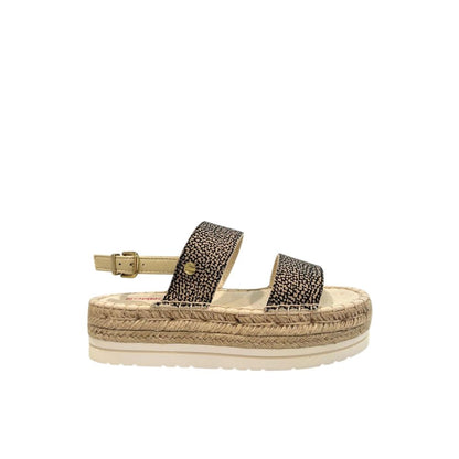 Beige Fabric Sandal