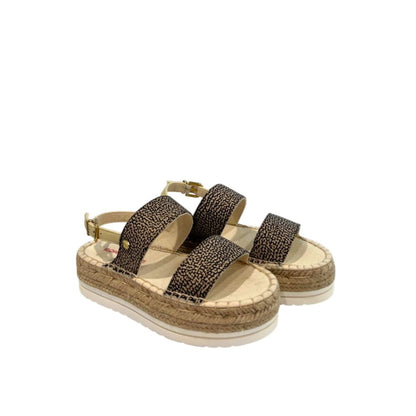 Beige Fabric Sandal
