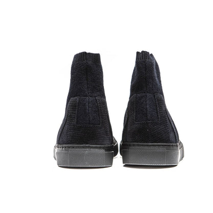 Blue Leather Womens Ankle Boot