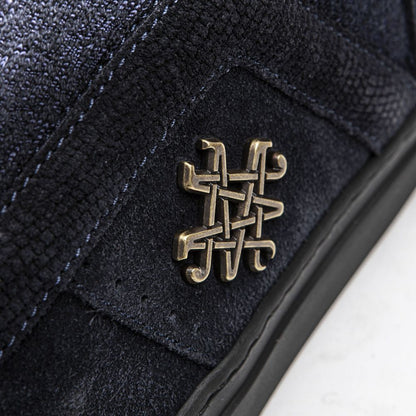 Blue Leather Womens Ankle Boot