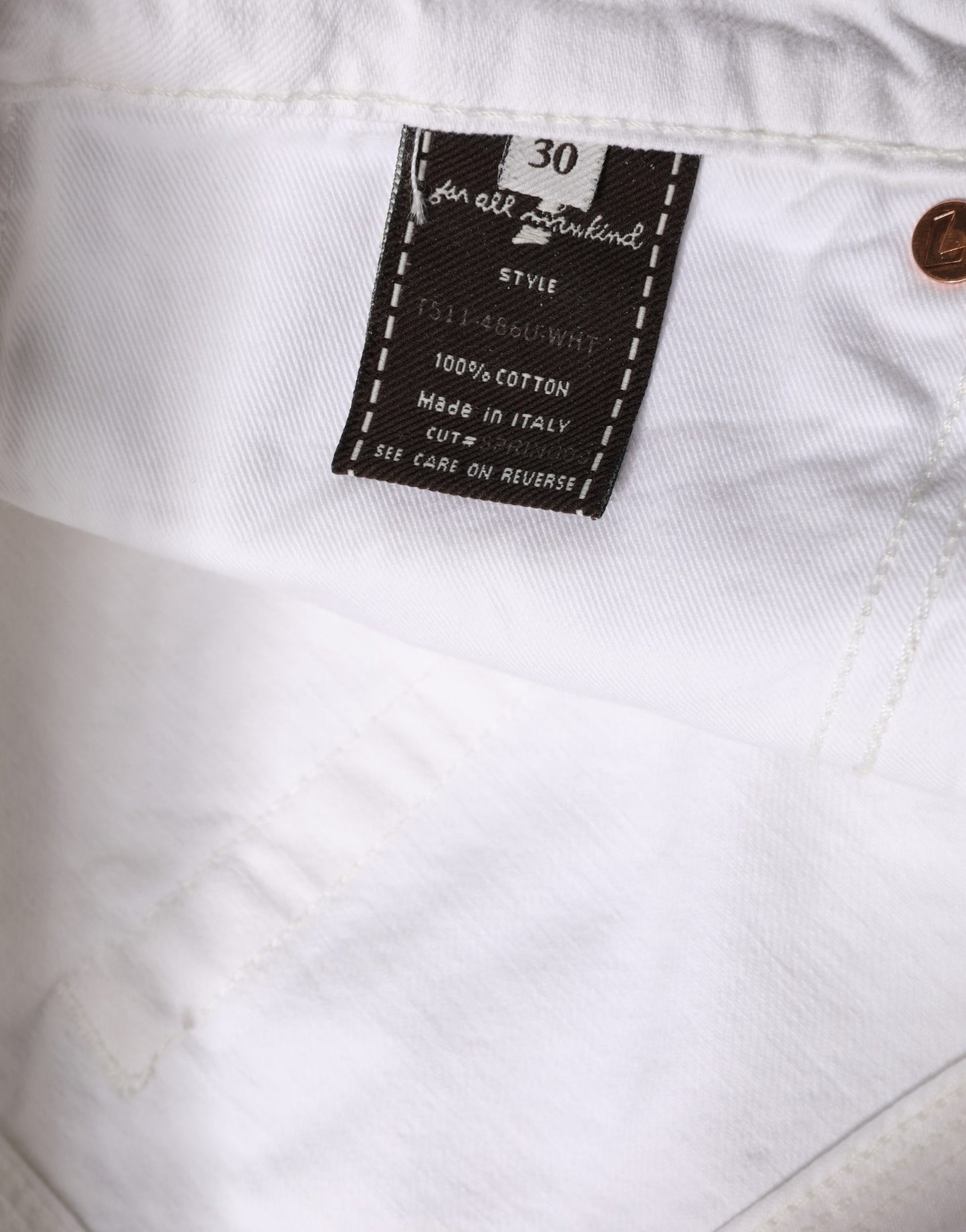 White Mid Waisted Skinny Denim Trouser Jeans