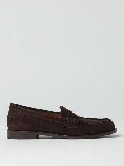 Brown Suede Leather Slip-On Loafers