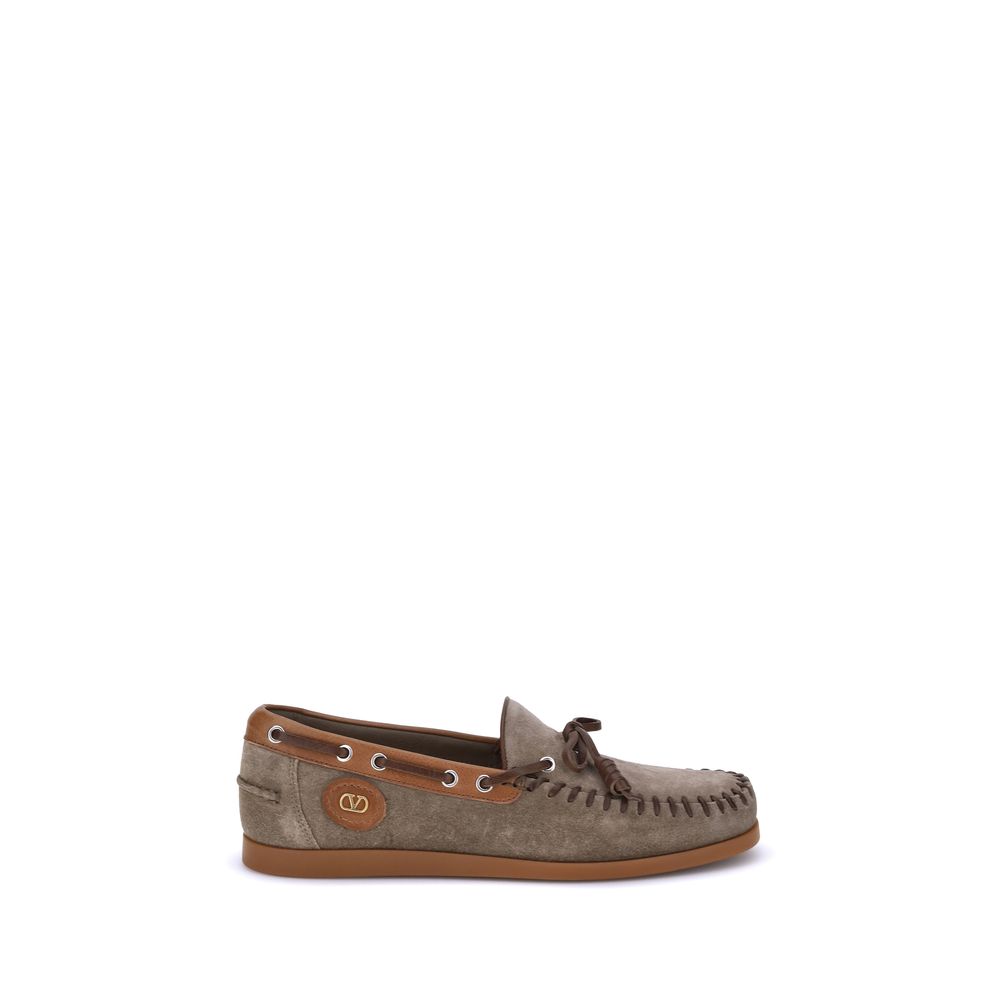 Brown Crust Leather Slip-On Loafers