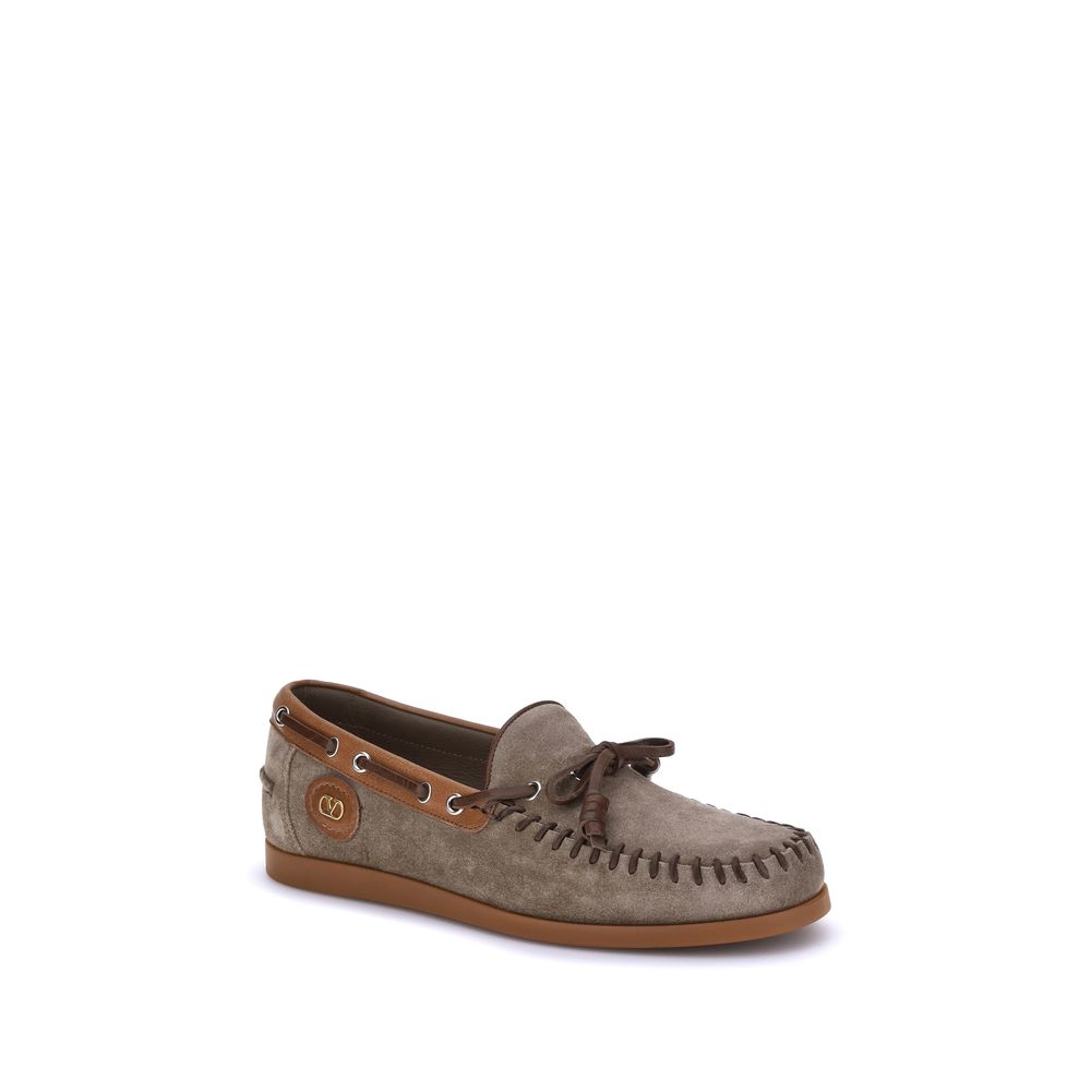 Brown Crust Leather Slip-On Loafers