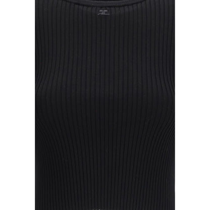 Black Viscose T-Shirt