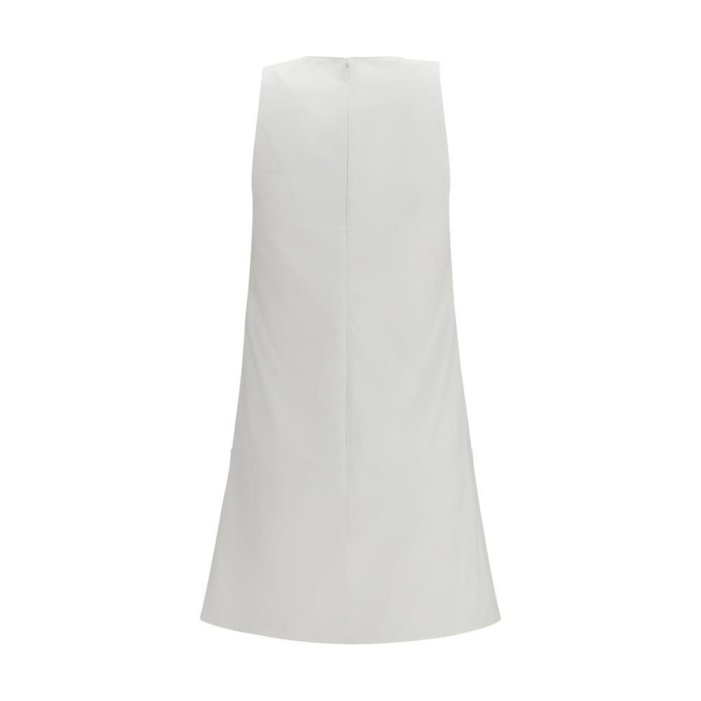 White Cotton Casual Dress