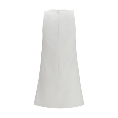 White Cotton Casual Dress