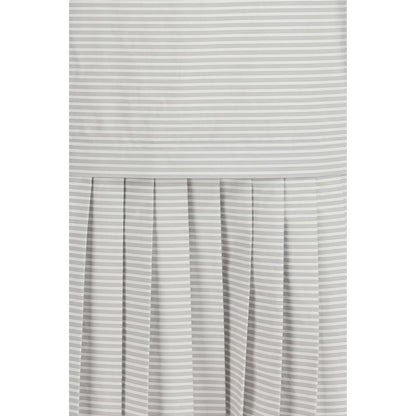 Gray Cotton Casual Dress