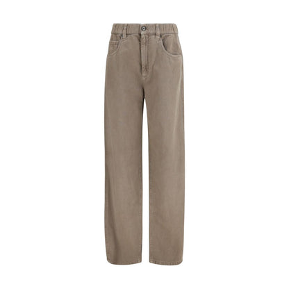 Beige Cotton Jeans Denim