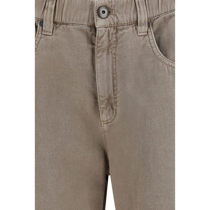 Beige Cotton Jeans Denim