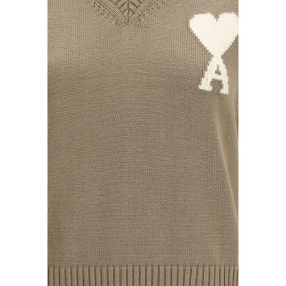 Beige Fleece Wool Sleeveles Sweater
