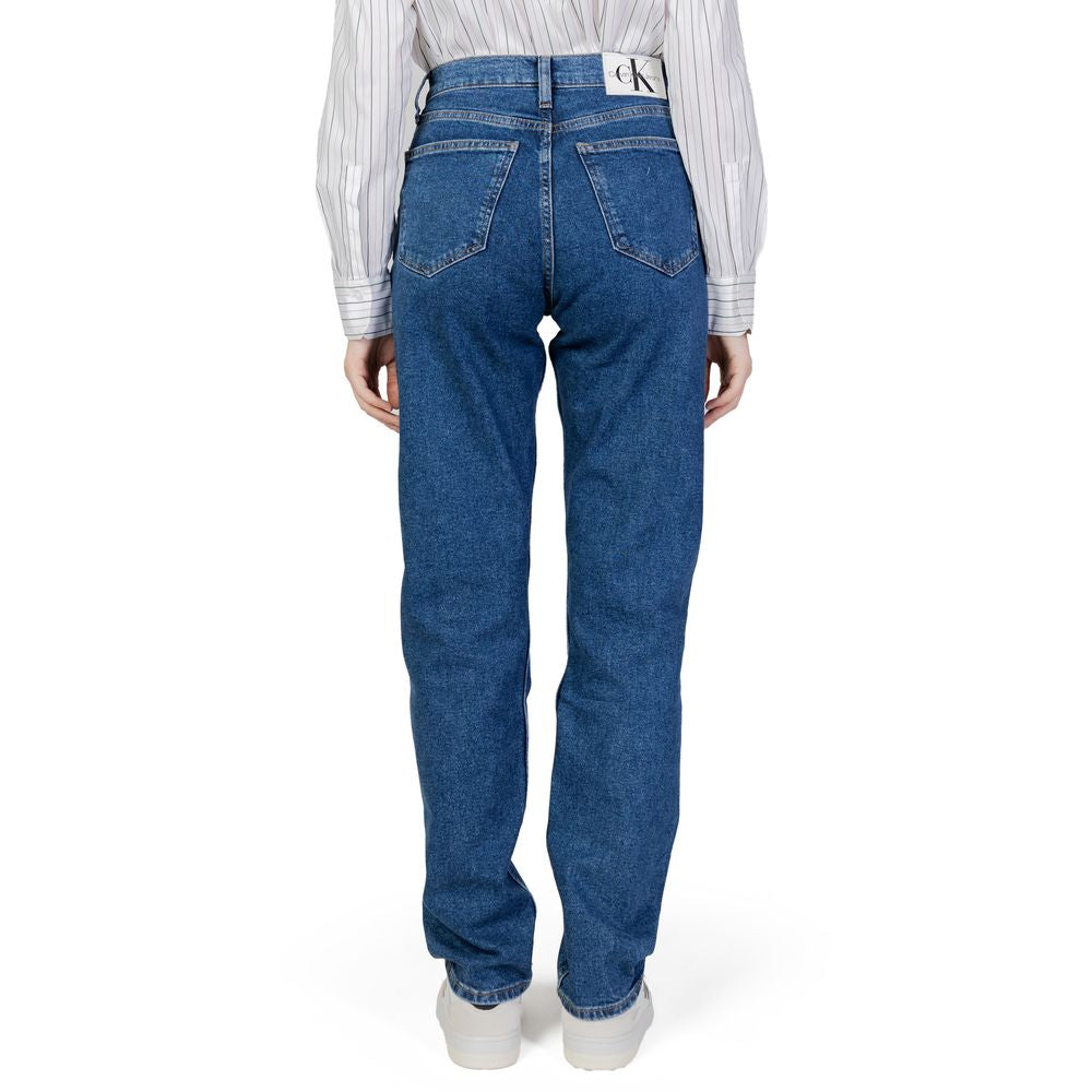 Blue Cotton Skinny Jeans