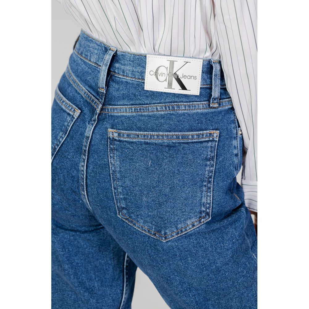 Blue Cotton Skinny Jeans