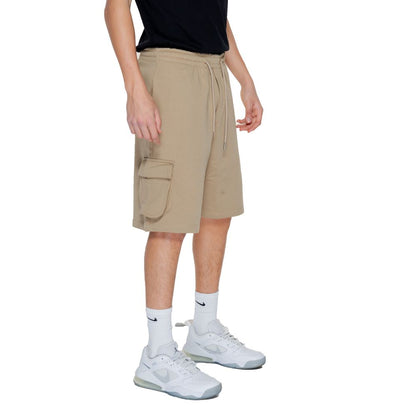 Beige Cotton Bermuda Shorts
