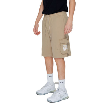 Beige Cotton Bermuda Shorts