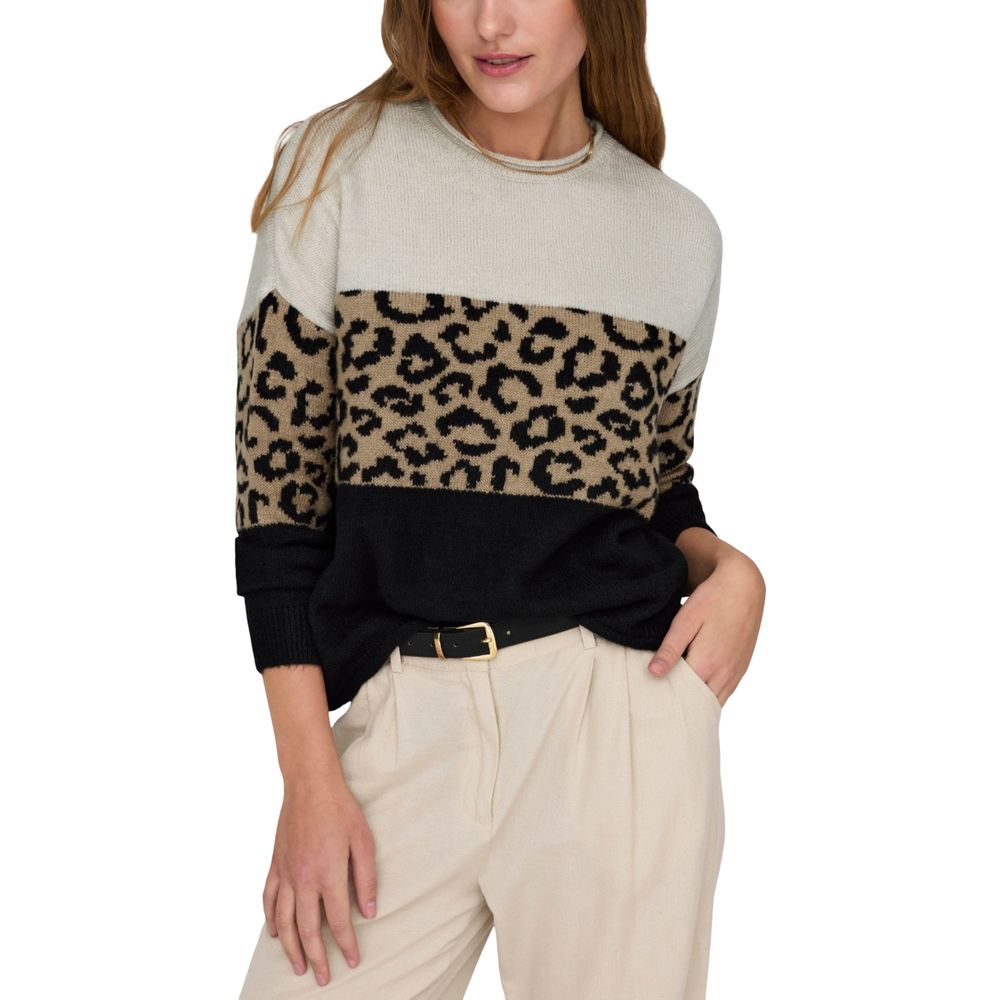 Bicolor Marabou Sweatshirt