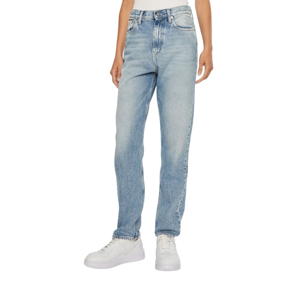 Light Blue Cotton Skinny Jeans