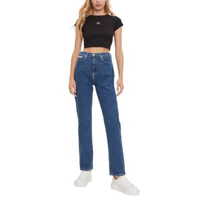 Blue Cotton Skinny Jeans