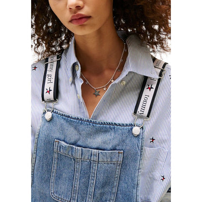 Blue Recycled Cotton Rompers