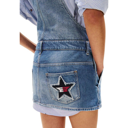 Blue Recycled Cotton Rompers
