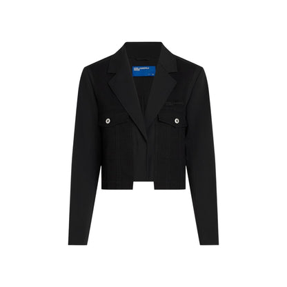 Black Polyester Blazer