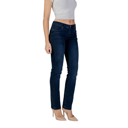 Blue Cotton Skinny Jeans