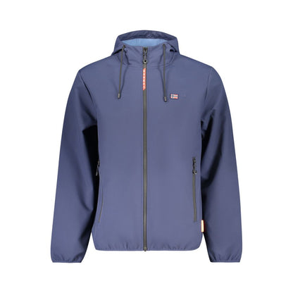 Blu Polyester Men's Jacket