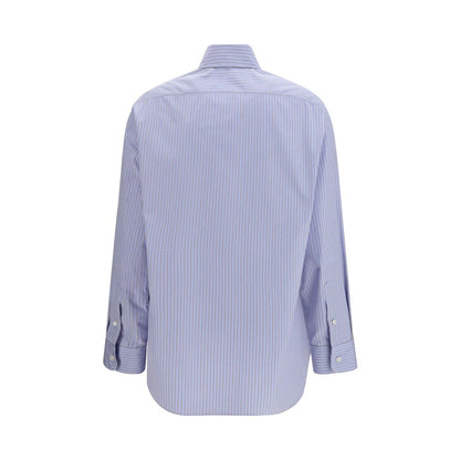 Blue Cotton Pattern Shirt