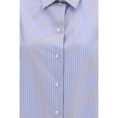 Blue Cotton Pattern Shirt