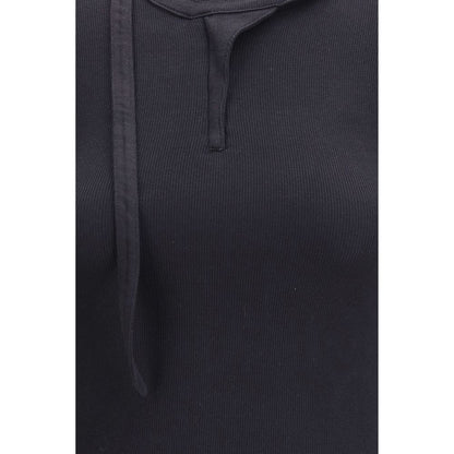 Black Cotton Long Sleeve T-Shirt
