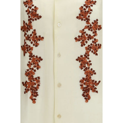 Bicolor Cotton Pattern Shirt