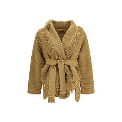 Gold Polyester Cardigan