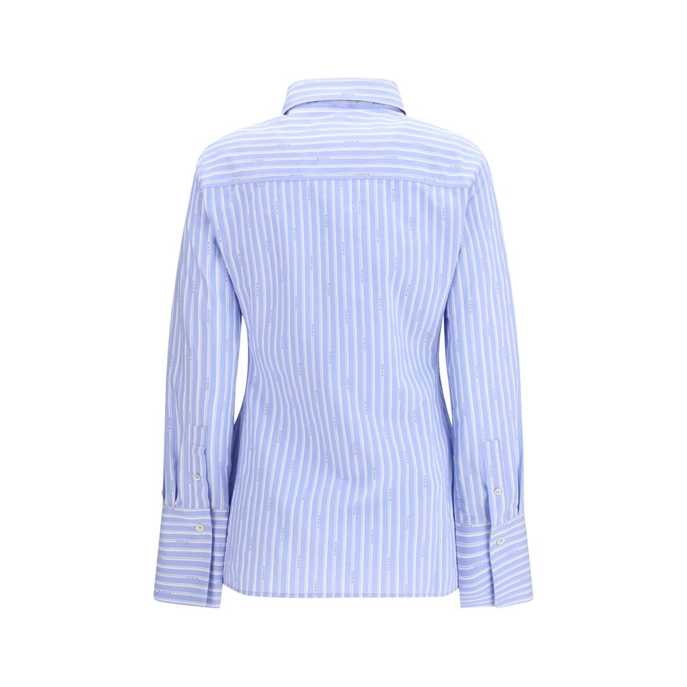 Blue Cotton Pattern Shirt