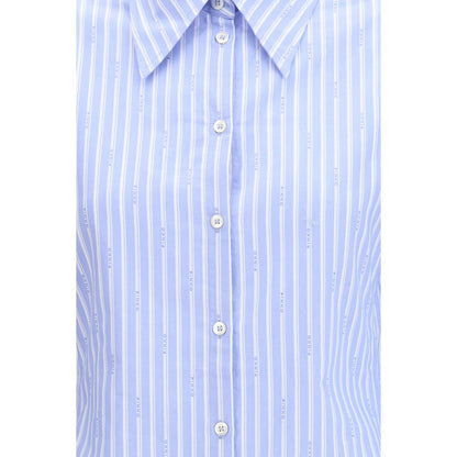 Blue Cotton Pattern Shirt