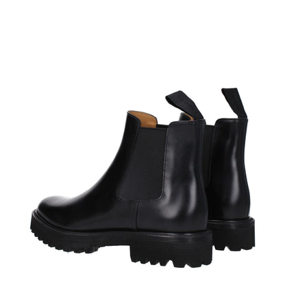 Black Leather Ankle Boots