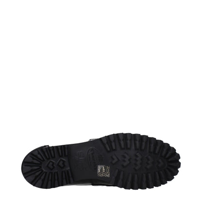 Black Leather Slip-On Loafers