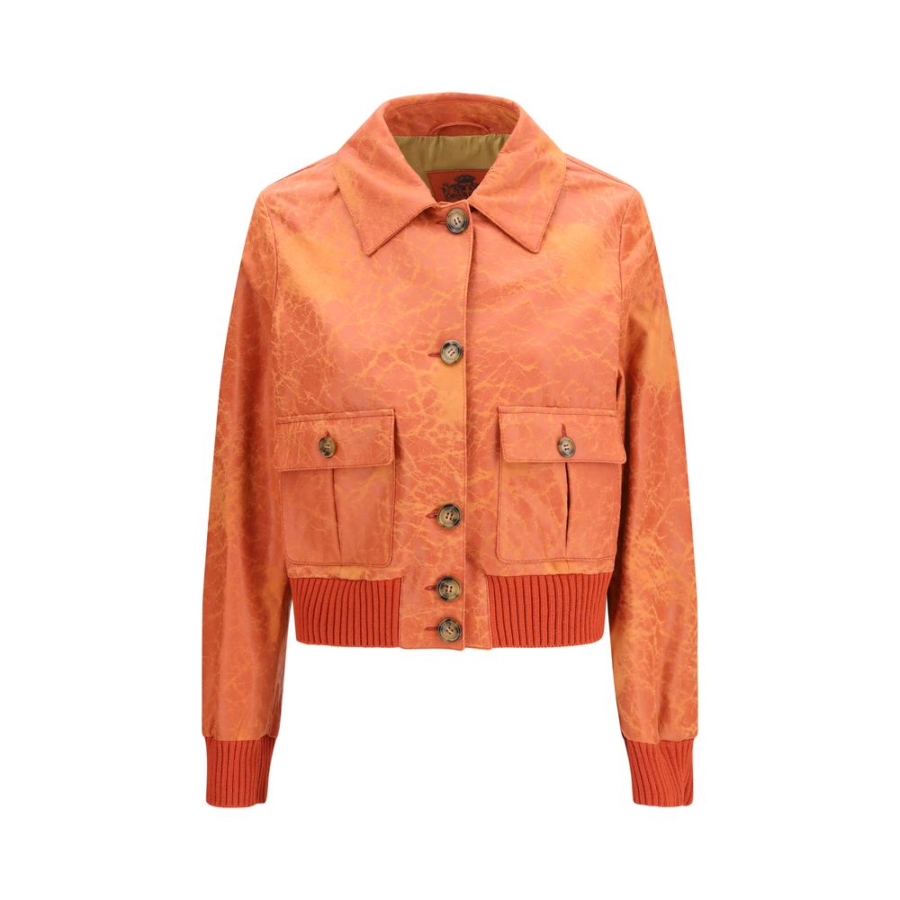 Multicolor Calf Leather Bos Taurus Bomber