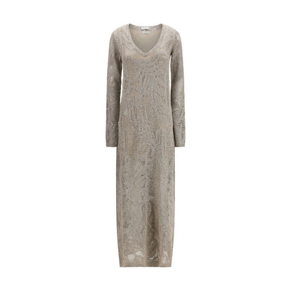 Beige Linen Casual Dress