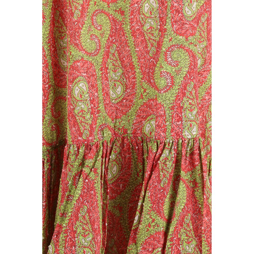Multicolor Cotton Casual Dress