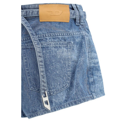 Blue Cotton Bermuda Shorts