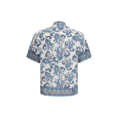 Blue Cotton Shortsleeve Shirt