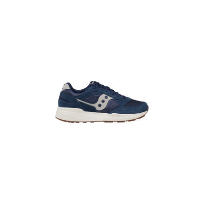 Blue Leather Athletic Sneakers