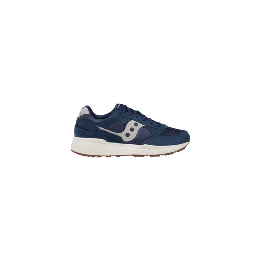 Blue Leather Athletic Sneakers