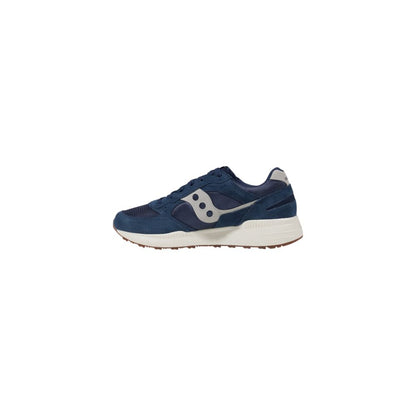 Blue Leather Athletic Sneakers