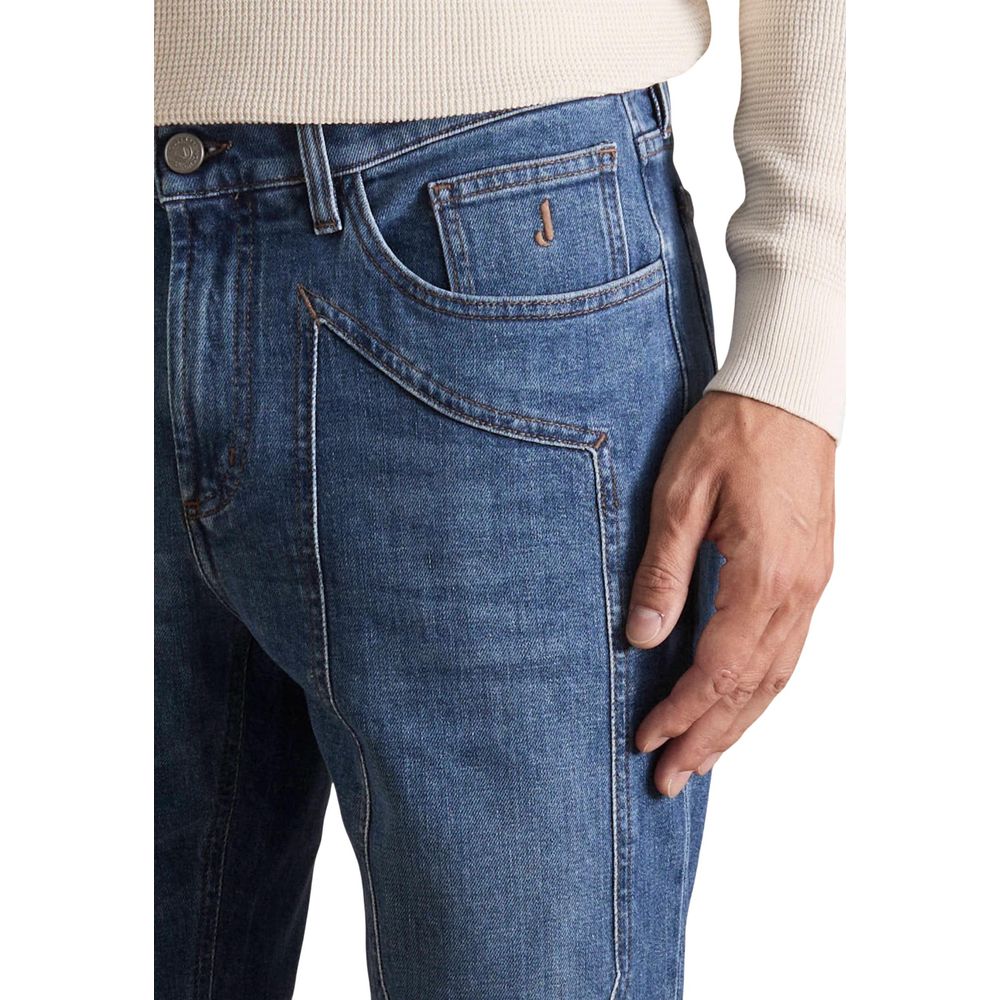 Light Blue Cotton Skinny Jeans