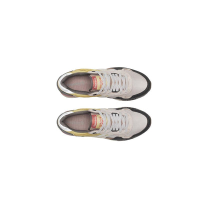 Beige Suede Leather Low Top Sneakers