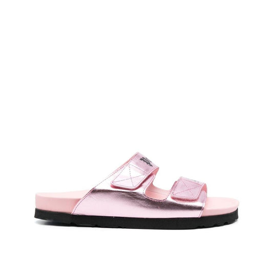 Multicolor Calfskin Strap-On Sandals