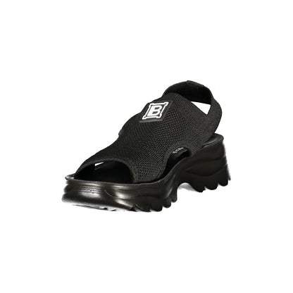 Nero Poliestere Donna Sandal