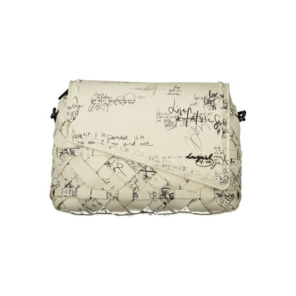 Bianco Polyurethane Women Handbag